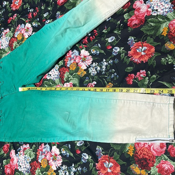 Prana Jett Capri Jeans Low Fitted Green Dynasty Gradient 2203  Size 4/27 - Picture 9 of 9